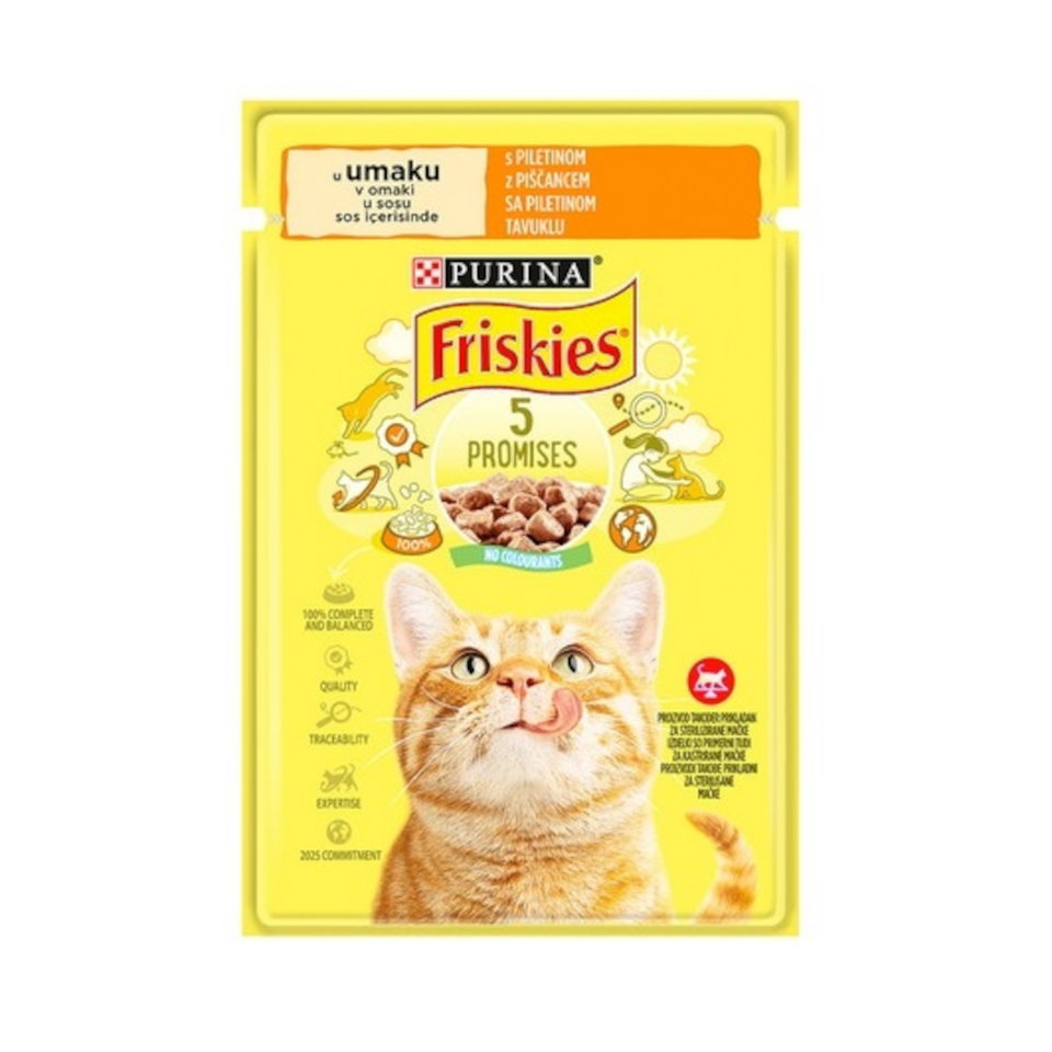 FRISKIES KEDİ MAMASI 85 GR TAVUKLU