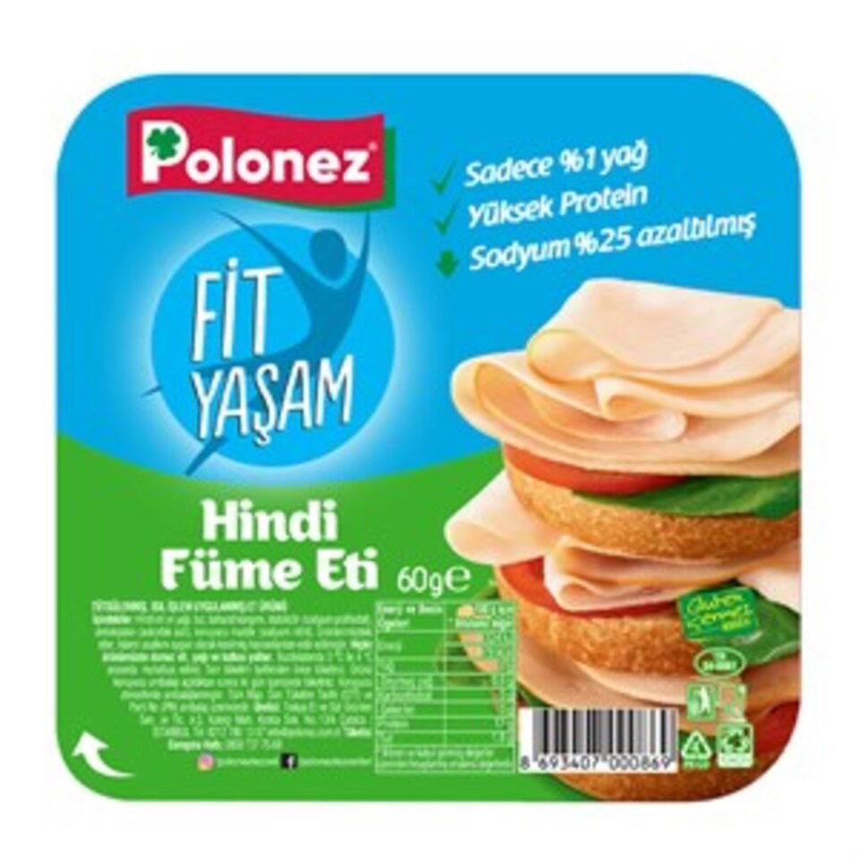 POLONEZ FİT PİLİÇ FÜME ETİ 60 GR