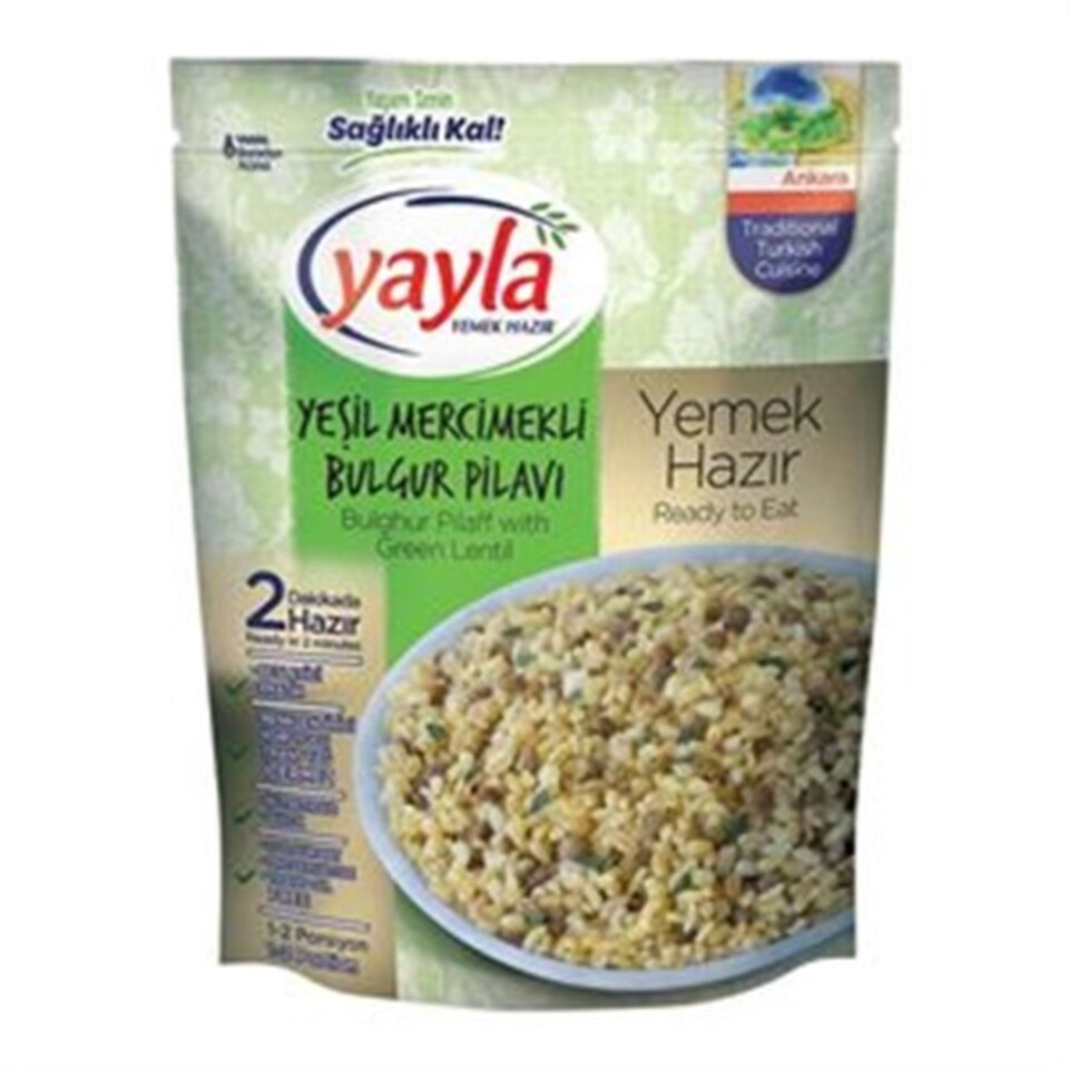 YAYLA YEŞİL MERCİMEKLİ BULGUR PİLAVI 250 GR.