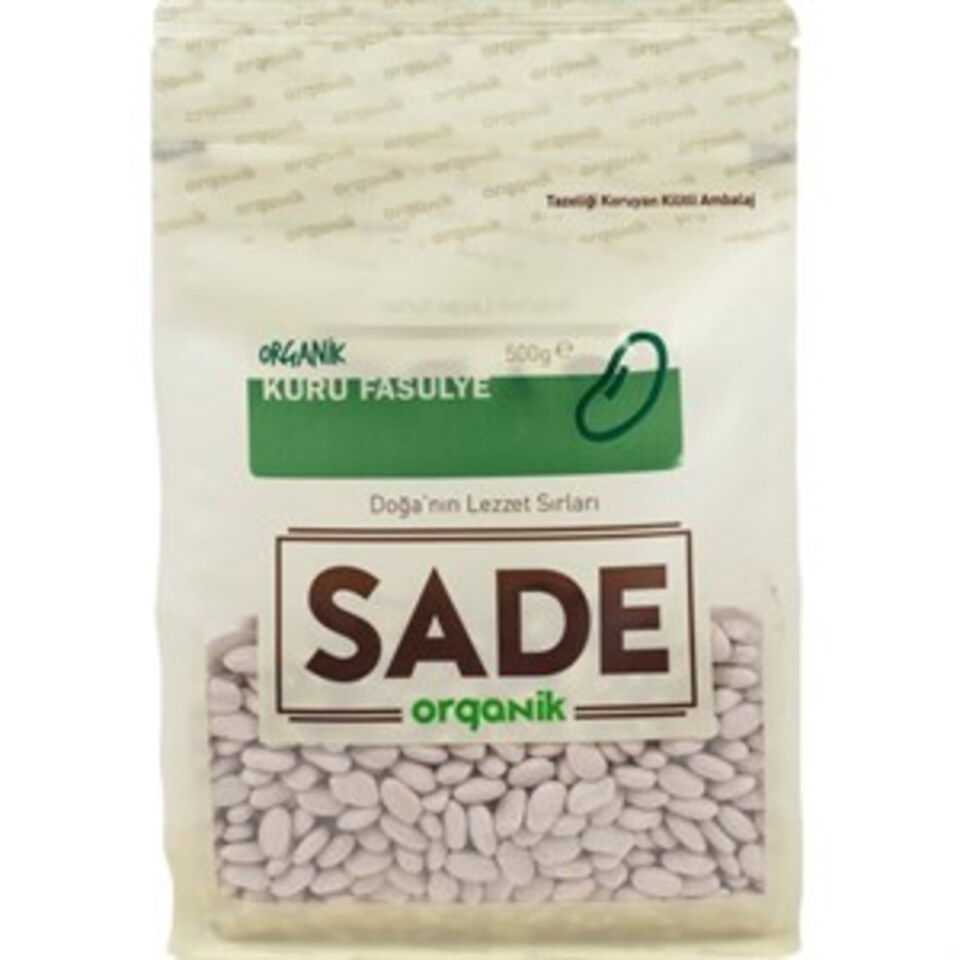 SADE ORGANİK KURU FASULYE 500 GR