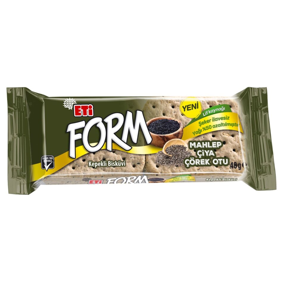 ETİ FORM BİSKÜVİ 40 GR - MAHLEP&ÇİYA&ÇÖREKOTLU