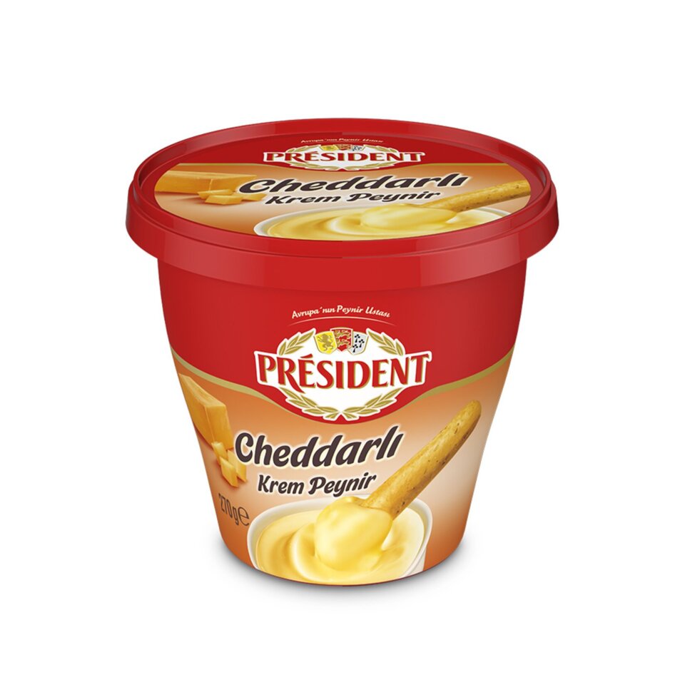 PRESIDENT CHEDDARLI KREM  PEYNİR 270 GR.