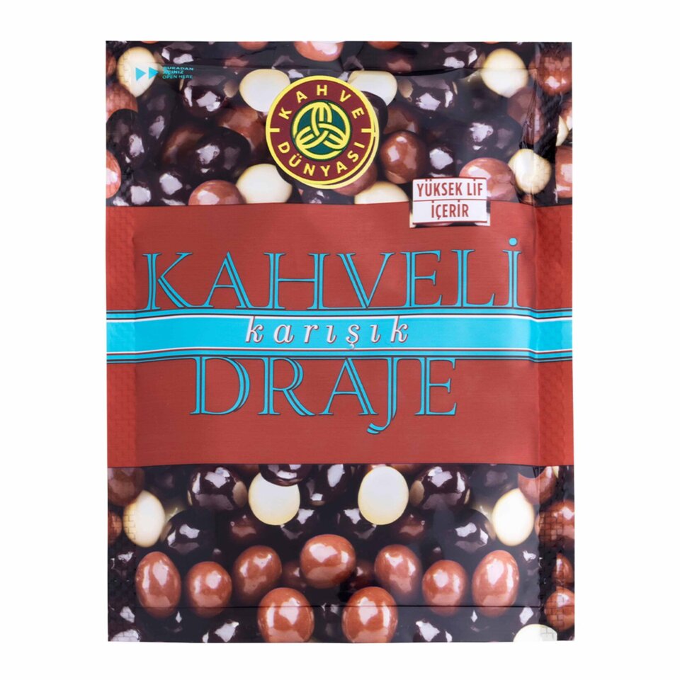KAHVE DÜNYASI DRAJE ÇİKOLATA 60 GR. KAHVELİ