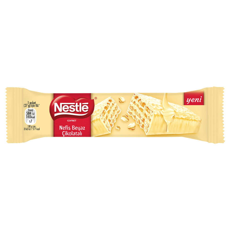 NESTLE ÇITIR GOFRET 27 GR.-BEYAZ ÇİK. KAPLAMALI