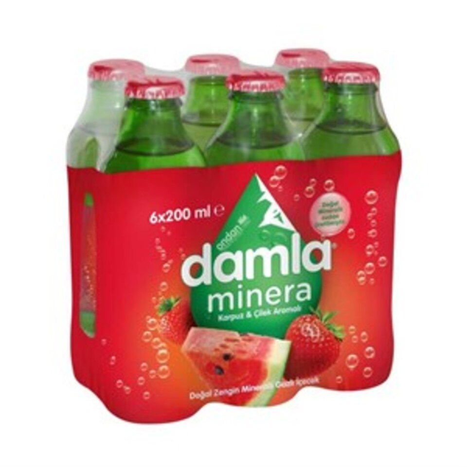 DAMLA AROMALI MADEN SU 6*200 ML - KARPUZ&ÇİLEK