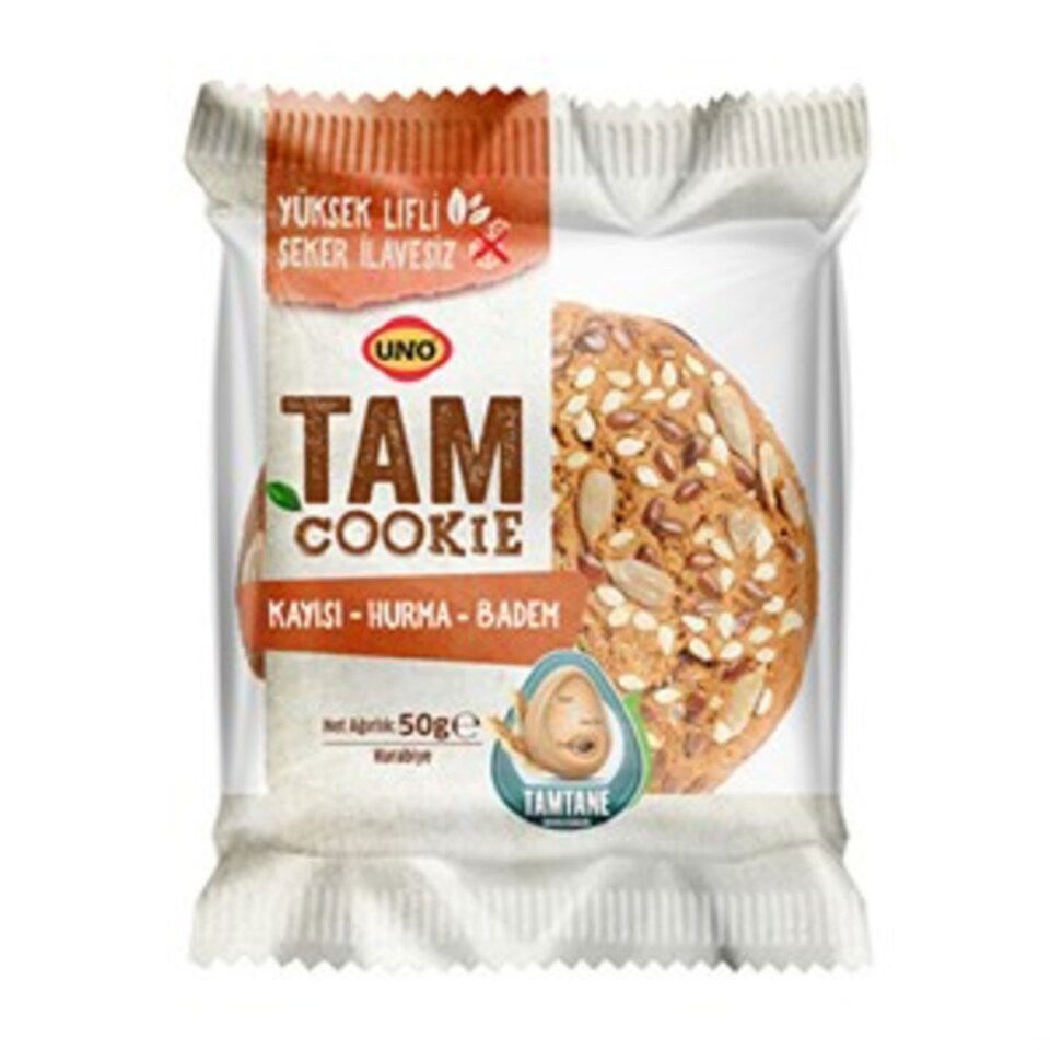 UNO TAM COOKİES 50 GR - HURMA&KAYISI&BADEM