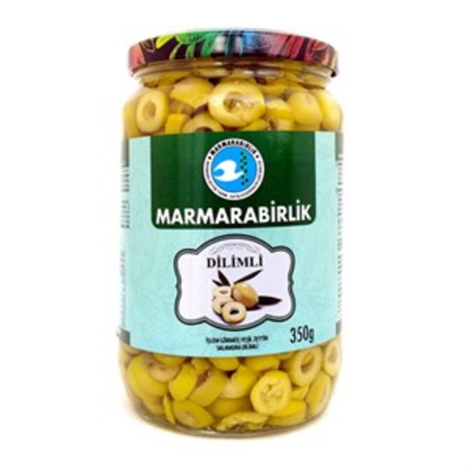 M.BİRLİK ZEYTİN YEŞİL 350 GR CAM DİLİMLİ