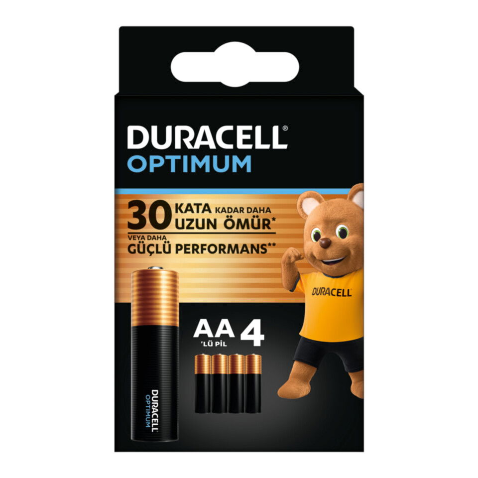 DURACELL PİL -OPTİMUM KALIN  KALEM AA 4 LÜ