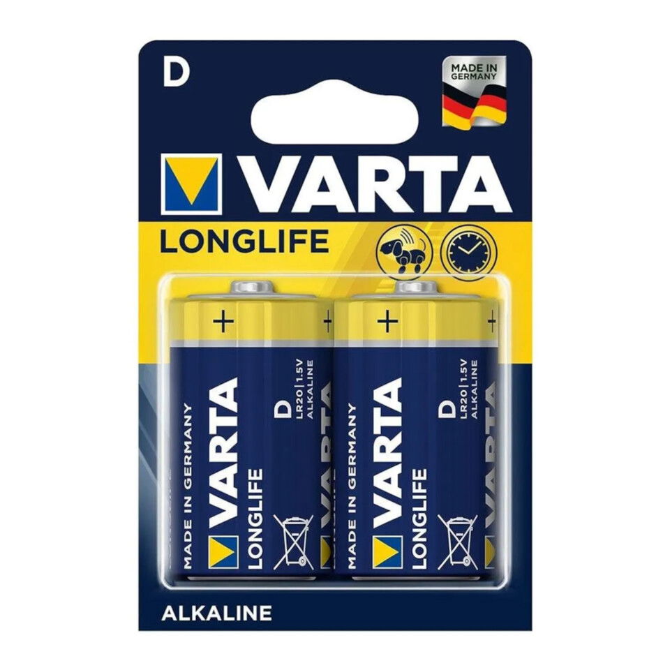 VARTA PİL LONGLİFE 2Lİ D BÜYÜK