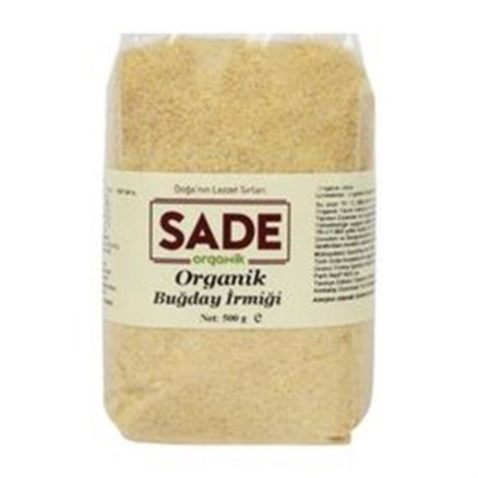 SADE ORGANİK BUĞDAY İRMİĞİ 500 GR