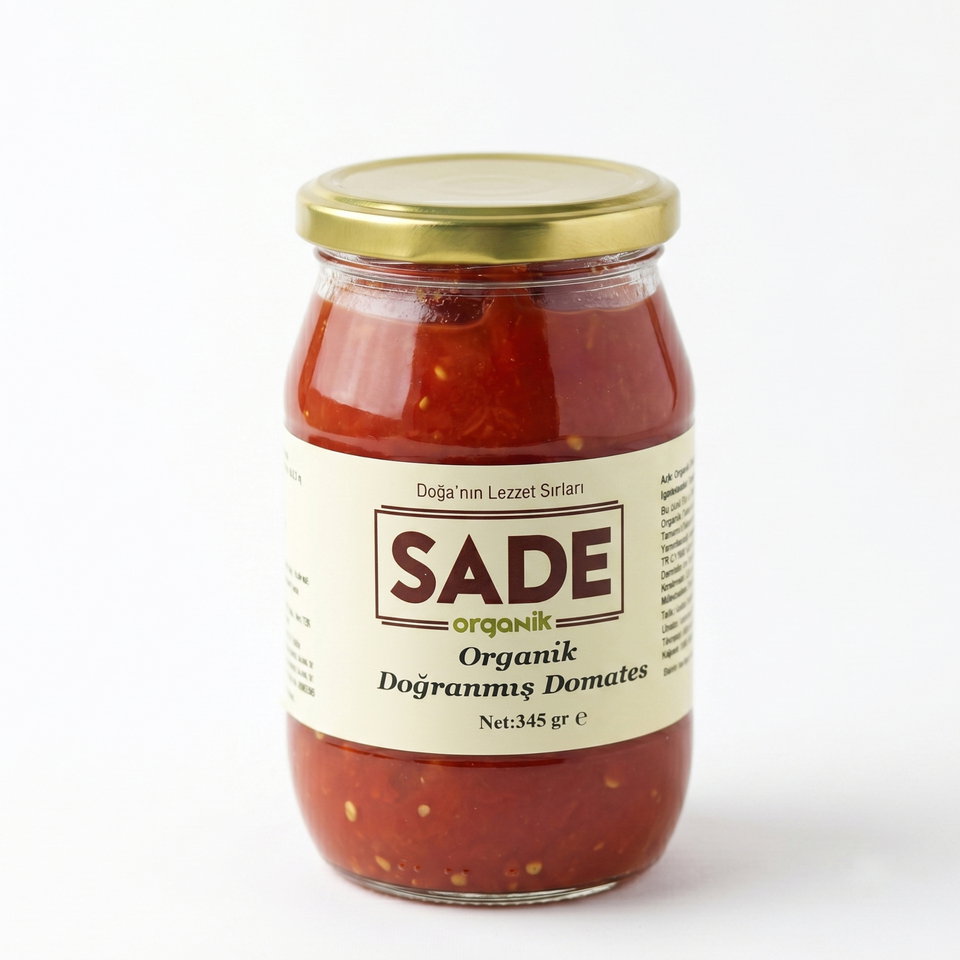 SADE ORGANİK DOĞRANMIŞ DOMATES 345 GR
