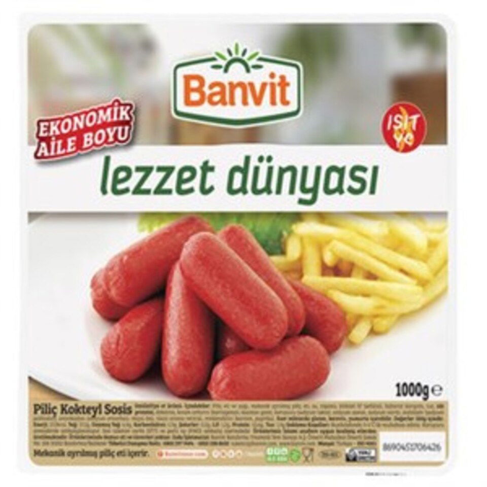 BANVİT PİLİÇ  SOSİS 1000GR.