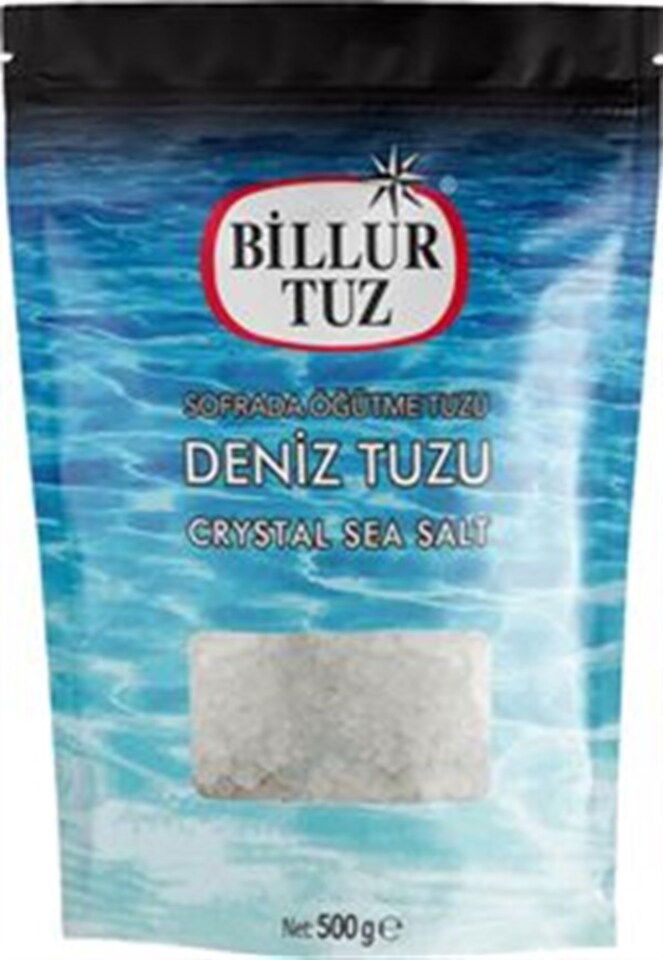 BİLLUR SOFRADA ÖĞÜTME DENİZ TUZU 500 GR. (DOYPACK)