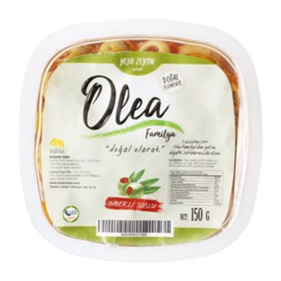 OLEA ZEYTİN 150 GR YEŞİL BİBERLİ SOSLU