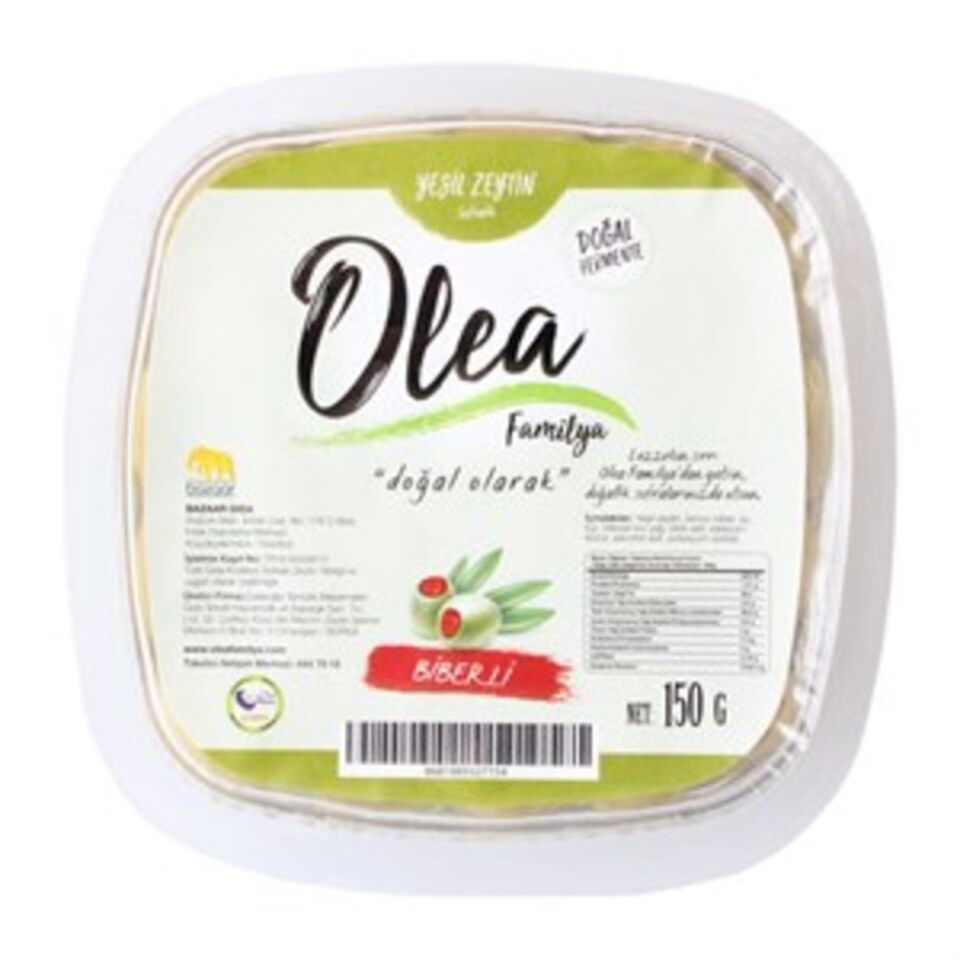OLEA ZEYTİN 150 GR YEŞİL BİBERLİ