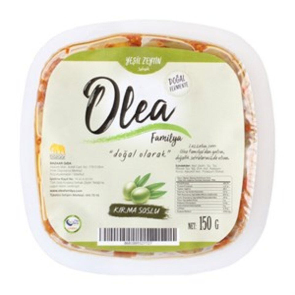 OLEA ZEYTİN 150 GR YEŞİL KIRMA SOSLU