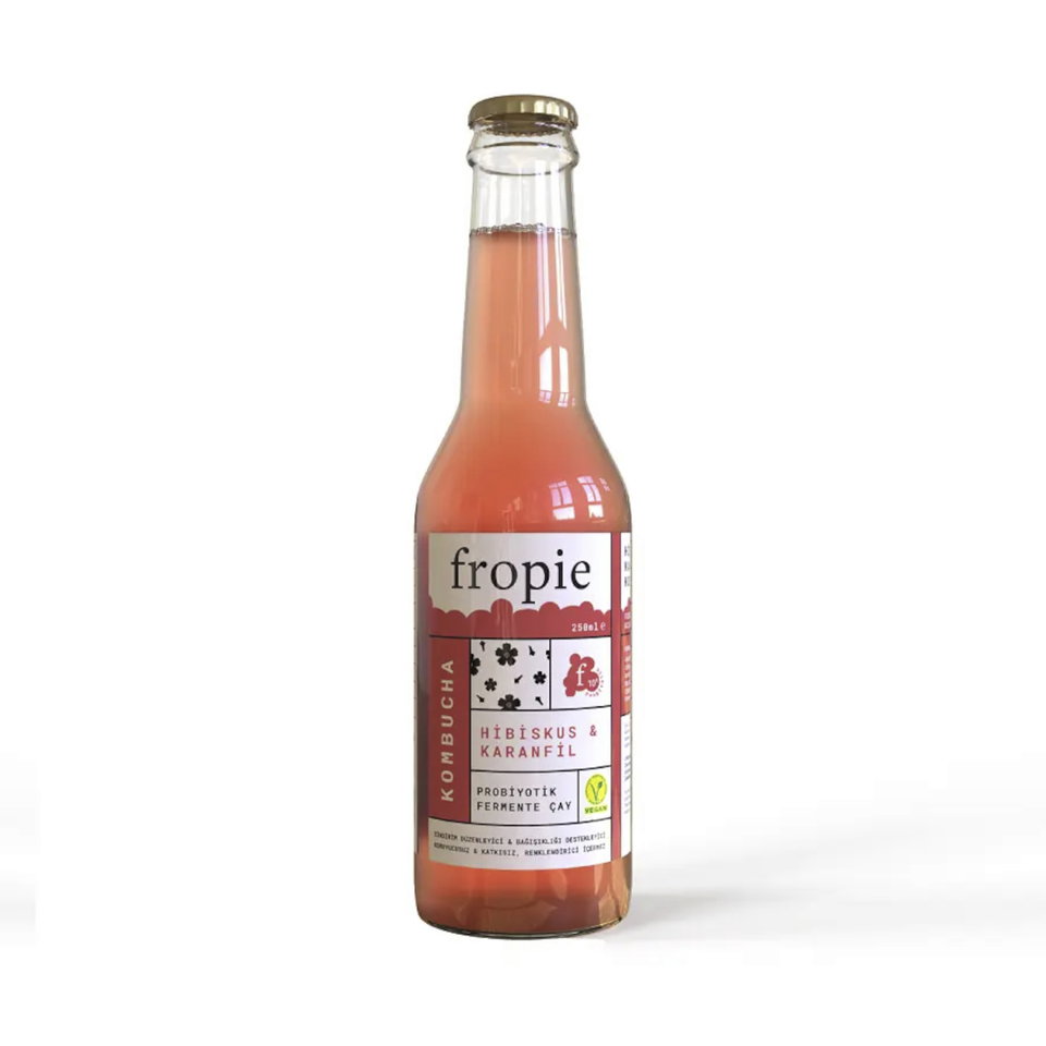 FROPİE KOMBUCHA 250 ML - HİBİSKUS&KARANFİL