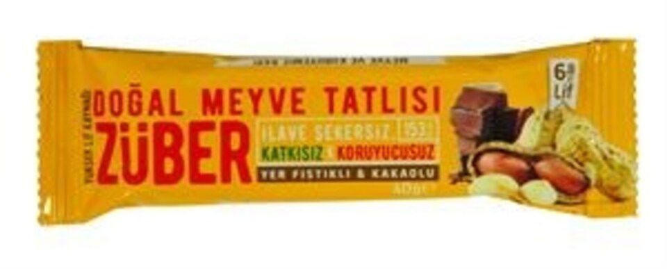 ZÜBER MEYVE BAR 40 GR. - YER FISTIK & ÇİKOLATA