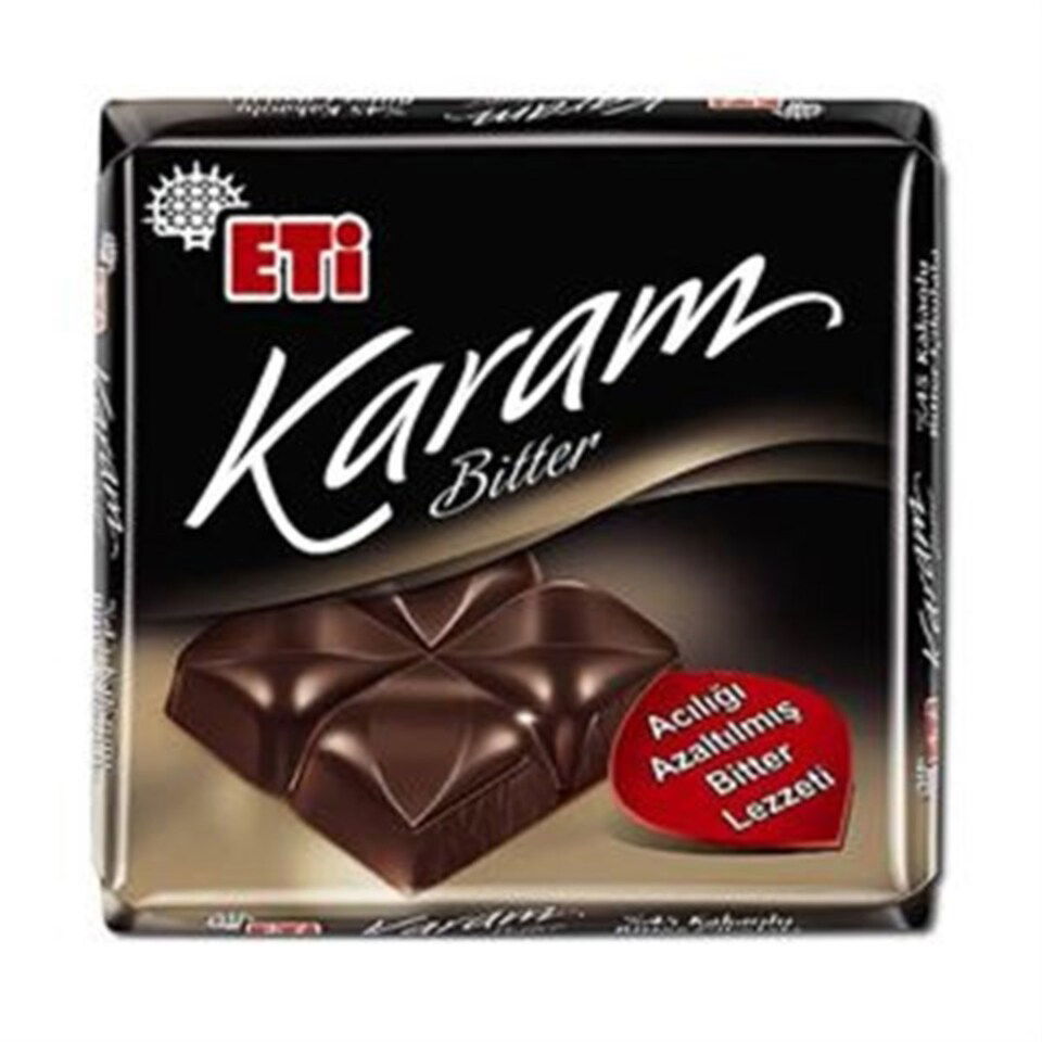 ETİ KARAM ÇİKOLATA 60 GR. - BİTTER%45(KARE)
