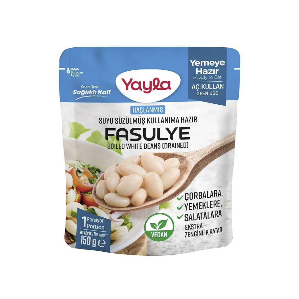 YAYLA HAŞLANMIŞ SÜZÜLMÜŞ FASULYE 150 GR.