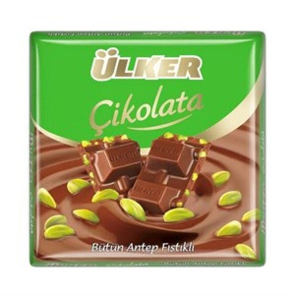 ÜLKER ÇİKOLATA 65 GR-ANTEP FISTIKLI (KARE)