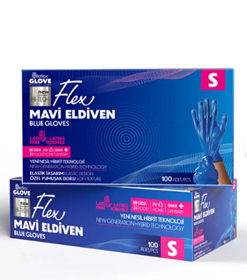 REFLEX SLİMFİT ELDİVEN 100'LÜ-MAVİ (S)