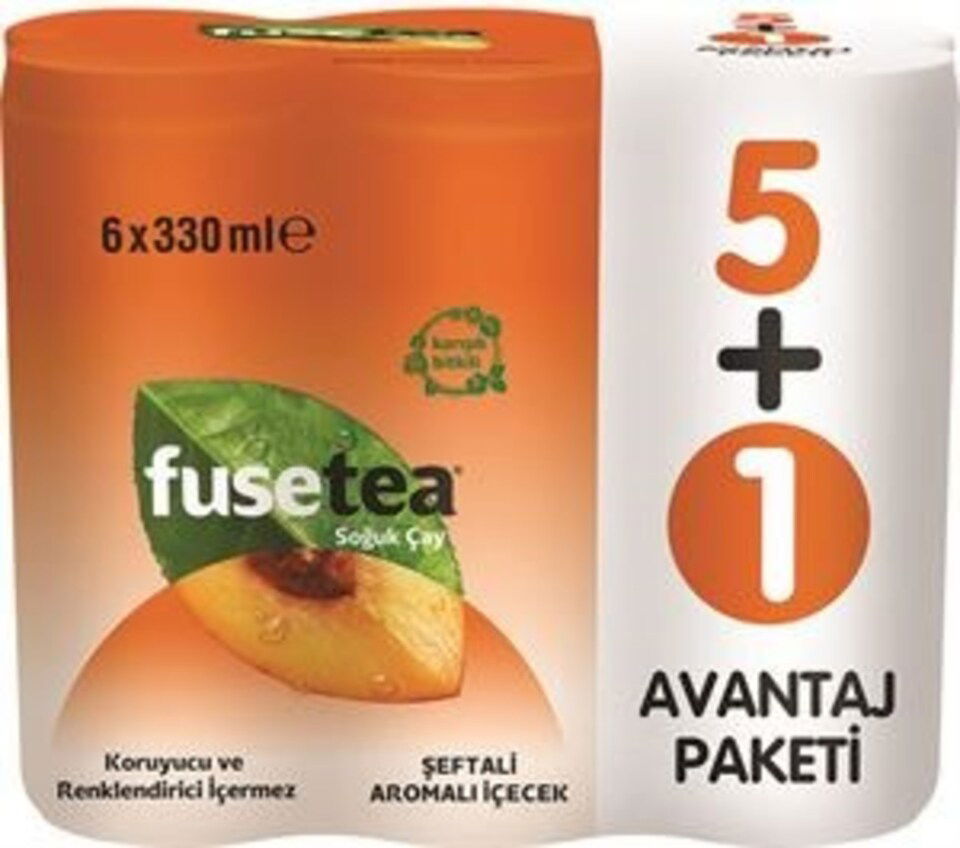 FUSE TEA SOĞUK ÇAY 6*330 ML-ŞEFTALİ (CAN)