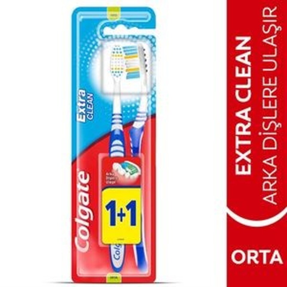 COLGATE DİŞ FIRÇASI-1+1 EXTRA CLEAN ORTA