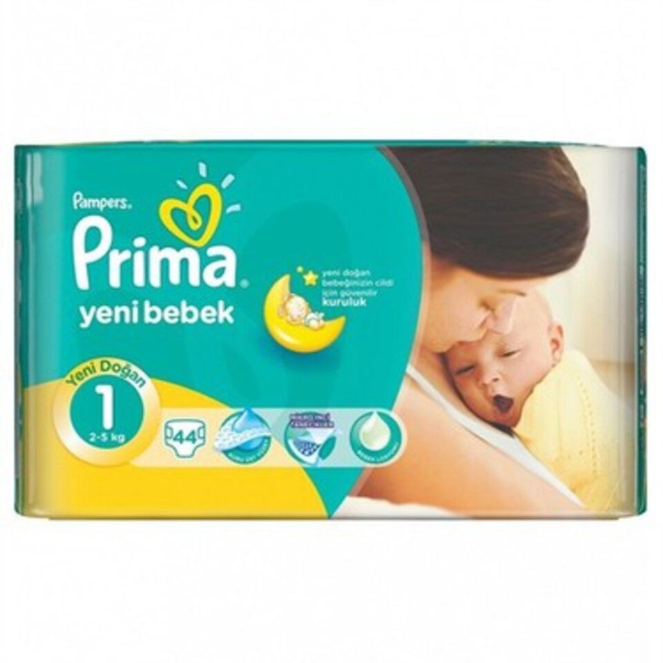 PRİMA BEBEK BEZİ STANDART-NO.1 YENİ DOĞAN 44'LÜ