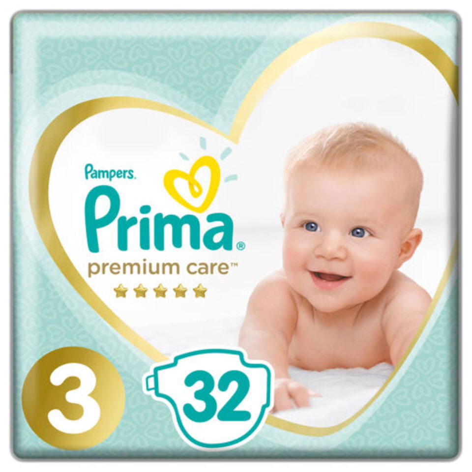 PRİMA PREM. CARE BEBEK BEZİ İKİZ PK-MİDİ 32'Lİ