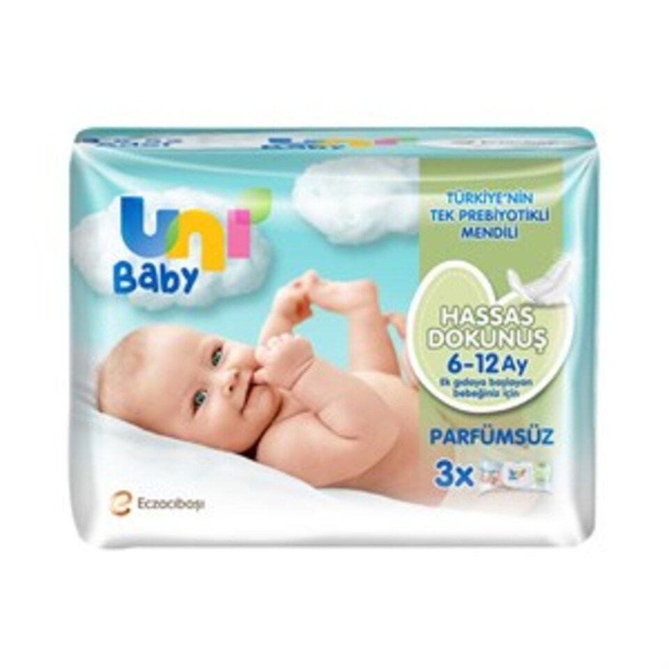 UNI BABY ISLAK HAVLU 3*52'Lİ HASSAS DOKUNUŞ