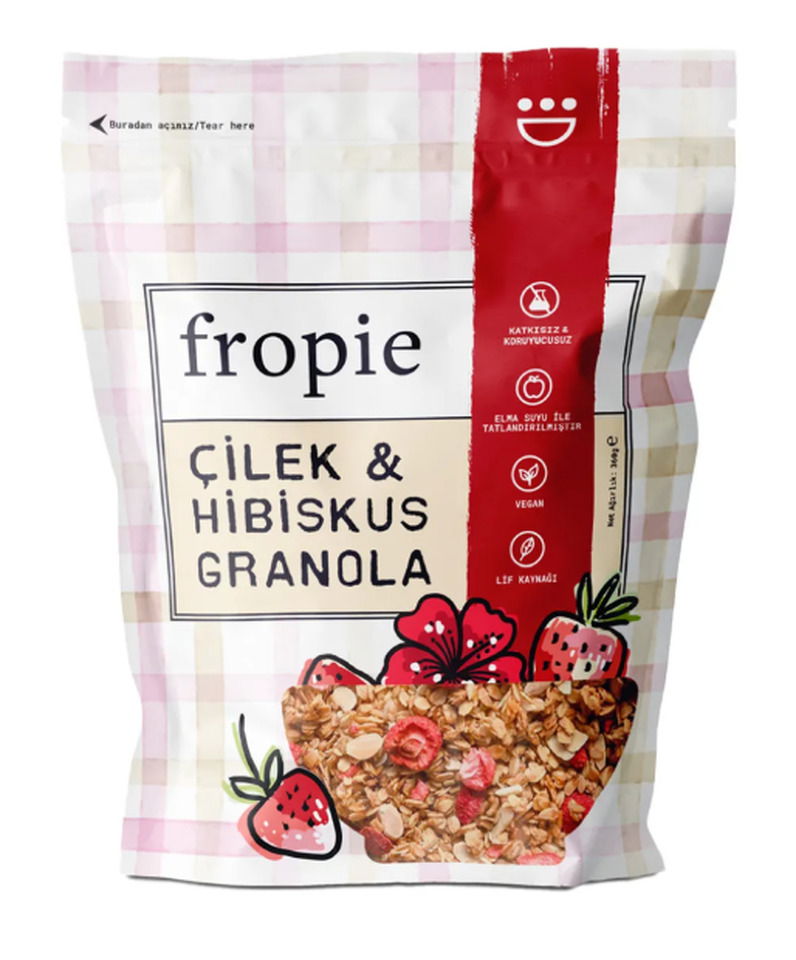 FROPİE GRANOLA 360 GR- ÇİLEK&HİBİSKUS