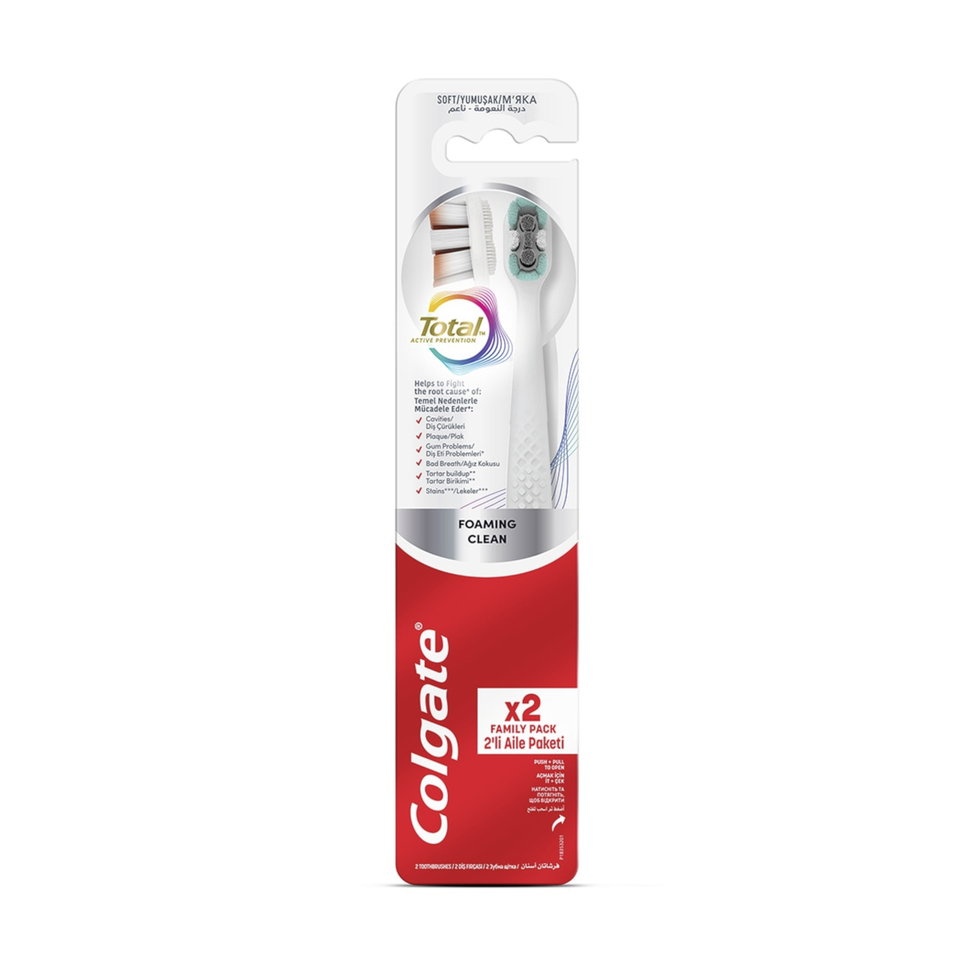 COLGATE DİŞ FIRÇASI-TOTAL FOAMİNG CLEAN 1+1