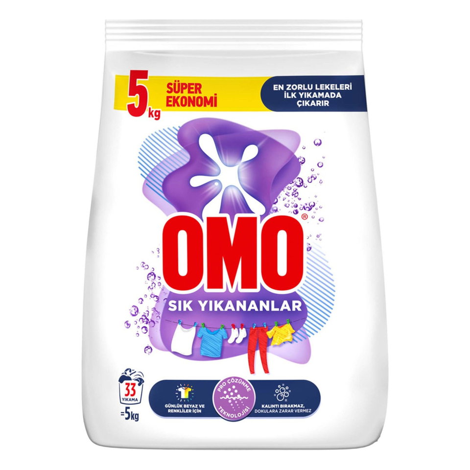 OMO MATİK 5 KG-SIK YIKANANLAR