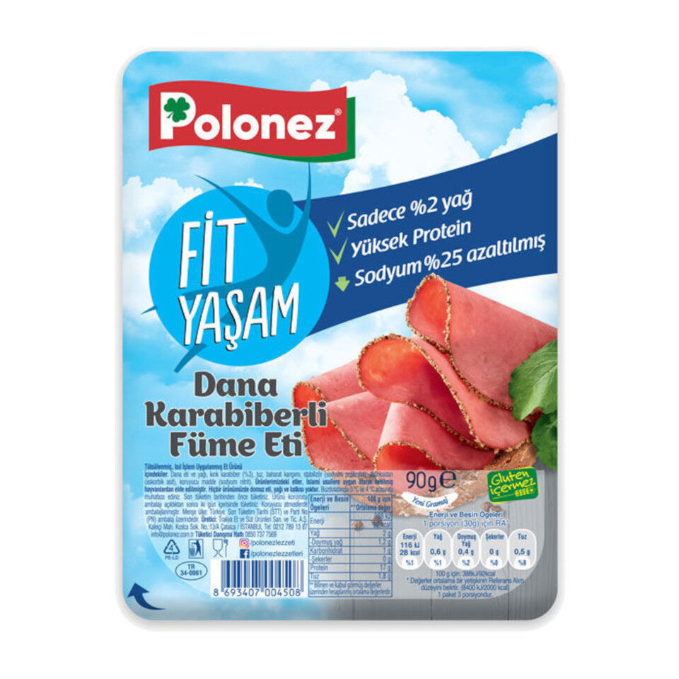 POLONEZ  D.FÜME 90 GR - BİBERLİ DİLİMLİ