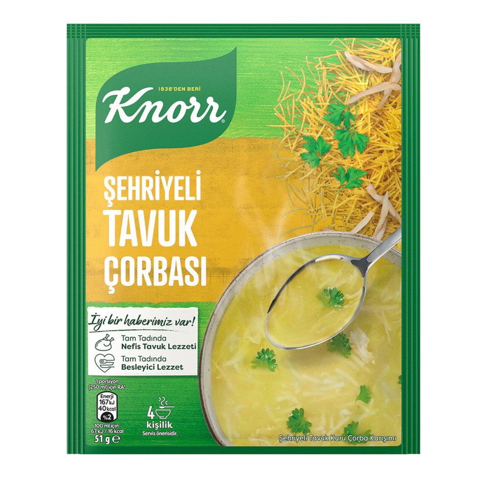 KNORR ÇORBA KLASİK 53GR ŞEHRİYELİ TAVUK