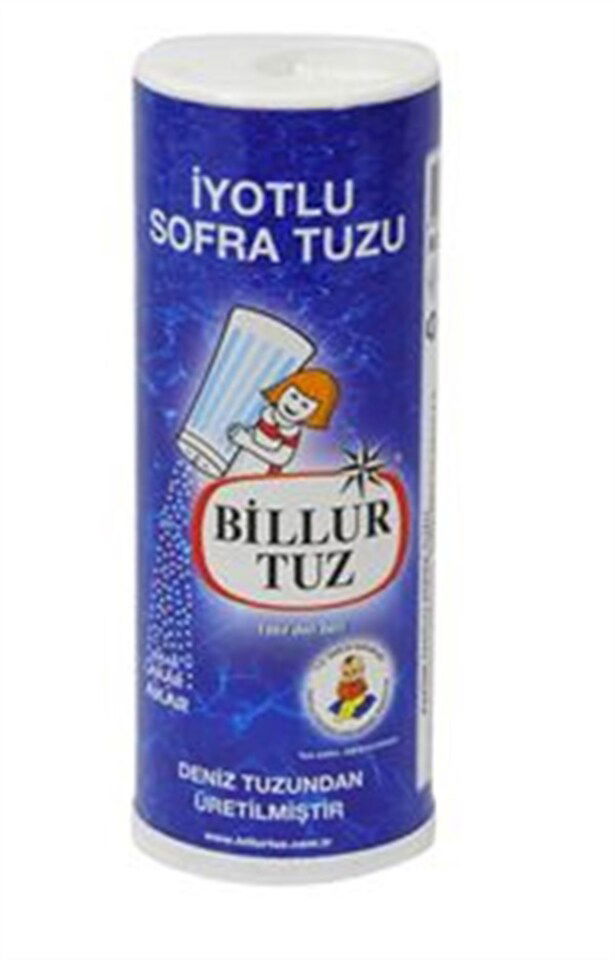 BİLLUR TUZ İYOTLU SOFRA TUZU 500 GR