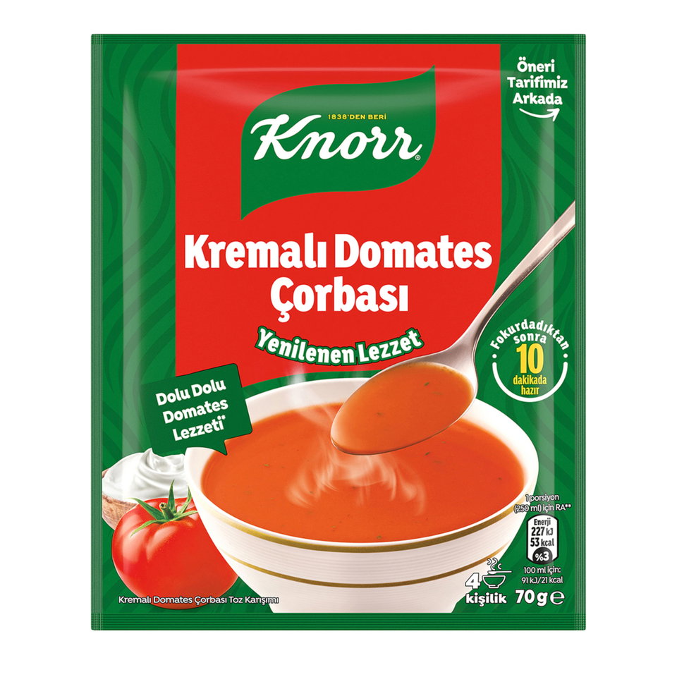 KNORR ÇORBA KLASİK 70GR.-KREMALI DOMATES