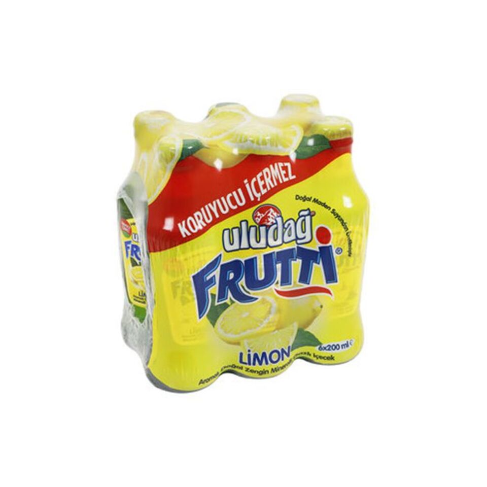 ULUDAĞ FRUTTİ AROMALI MADEN SU 6*200 ML - LİMON