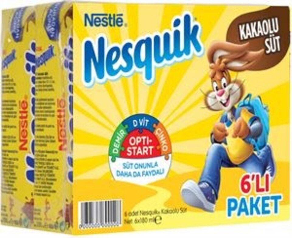NESQUİK SÜT 6*180 ML. - KAKAO (6 LI PAKET)