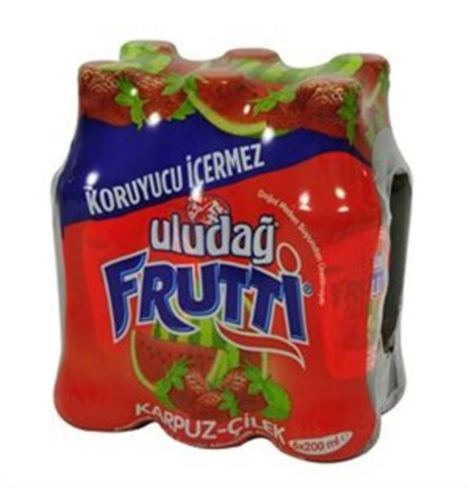 ULUDAĞ FRUTTİ AROM MADEN SU 6*200 ML- KARPUZ-ÇİLEK