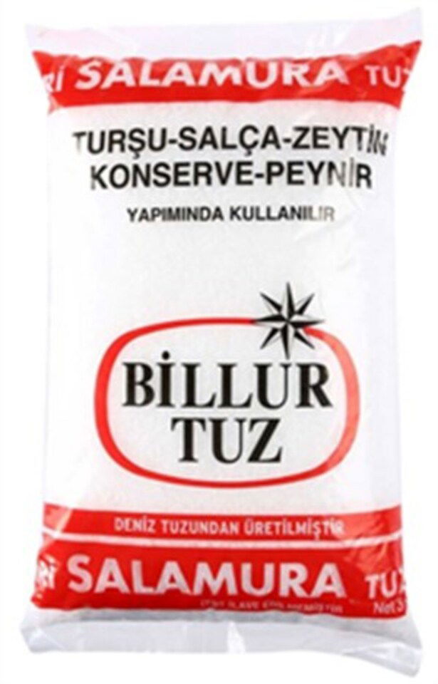 BİLLUR TUZ SALAMURA TUZU 3000 GR