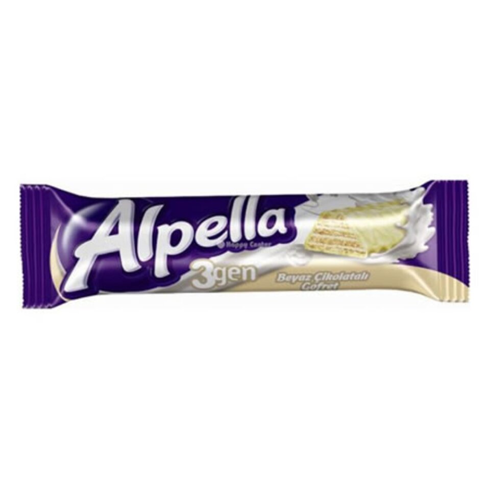 ÜLKER ALPELLA GOFRET 28 GR-BEYAZ