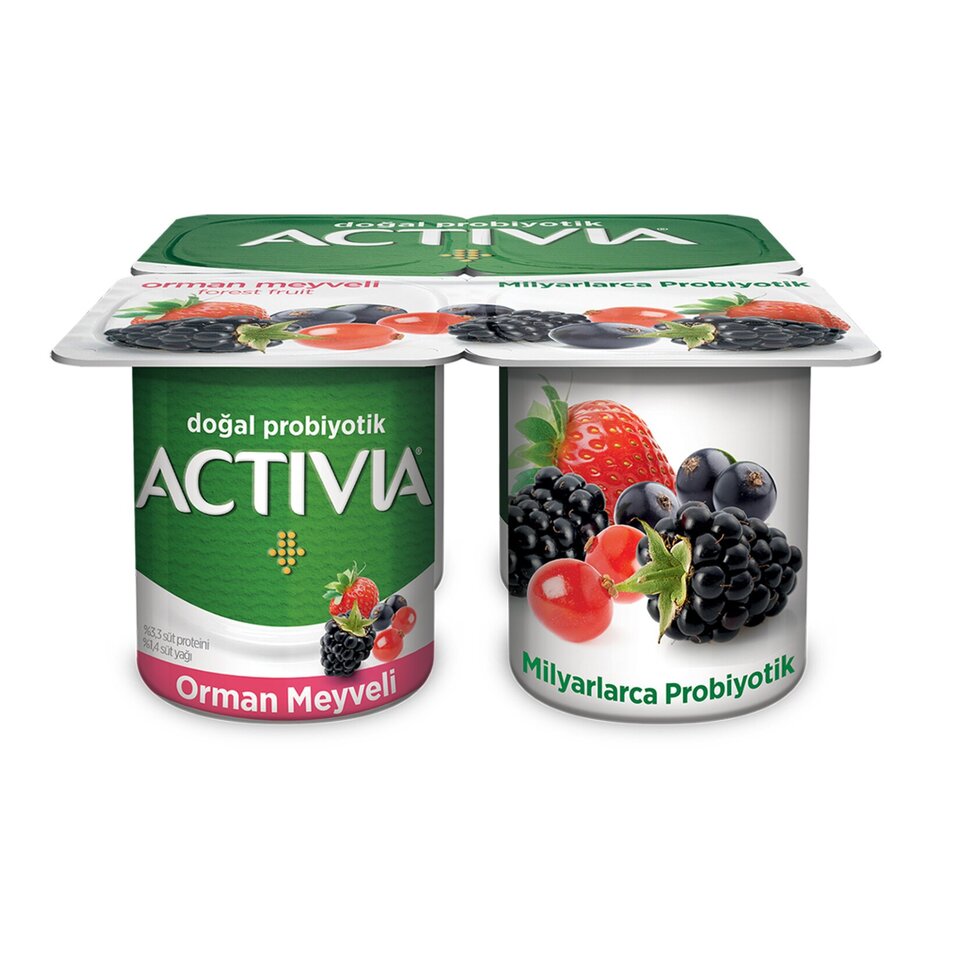 ACTİVİA P.YOĞURT O.MEYVELI 4*100 GR