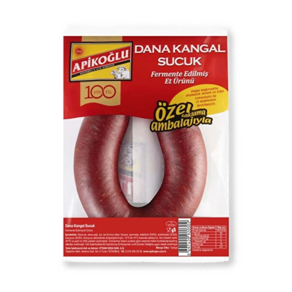APİKOĞLU FERMENTE SUCUK 280 GR-KANGAL
