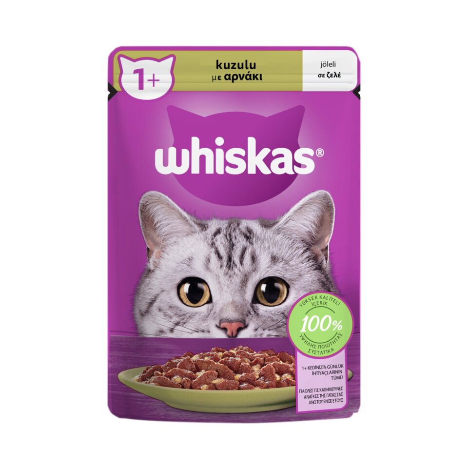 WHISKAS KEDİ MAMA 85 GR. KUZULU