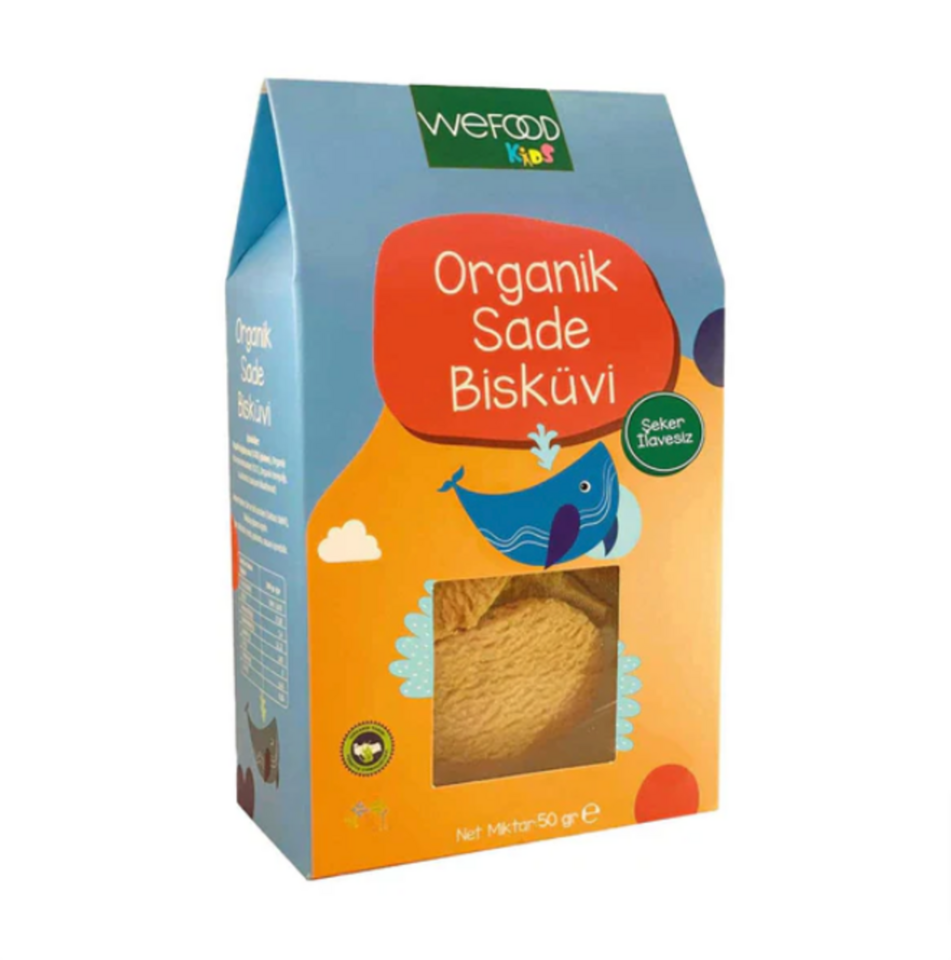 WEFOOD KİDS ORGANİK SADE TEREYAĞLI BİS. 50 GR