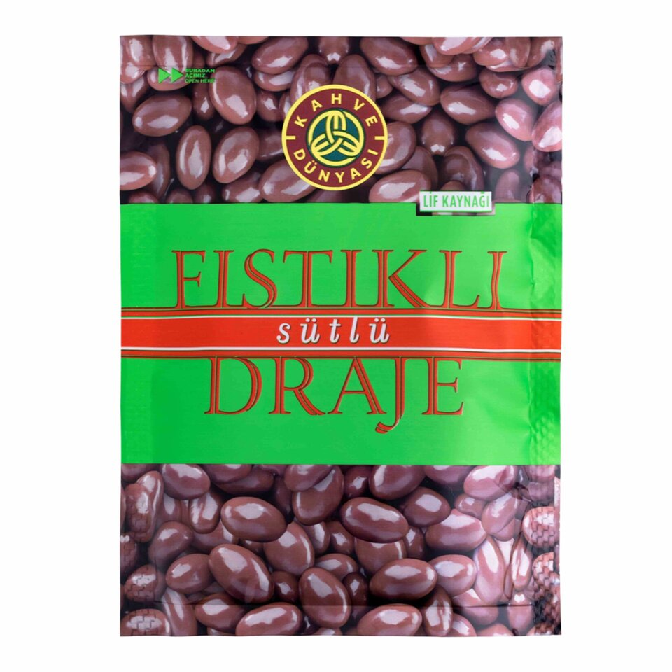 KAHVE DÜNYASI DRAJE ÇİKOLATA 60 GR. A. FISTIK
