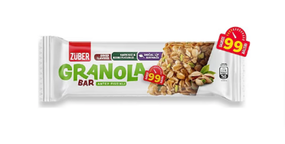 ZÜBER GRANOLA BAR 25 GR. - ANTEP FISTIK