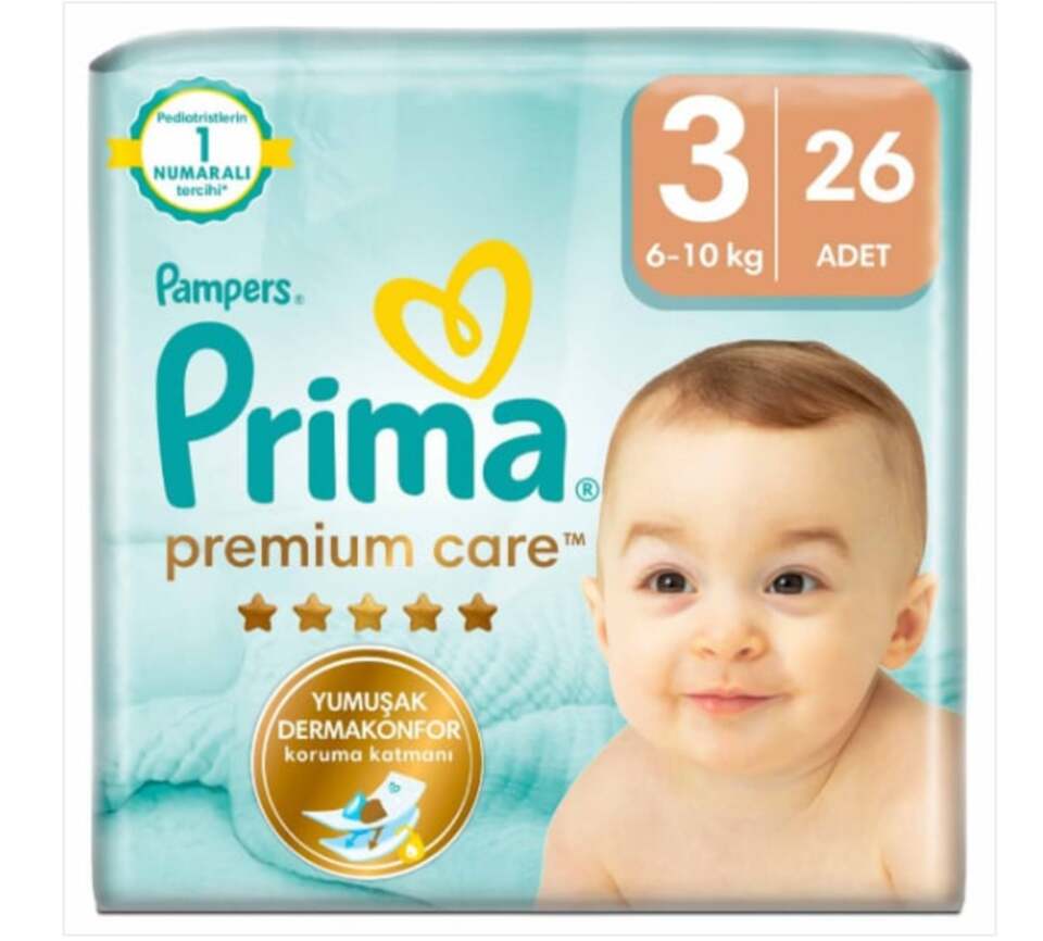 PRİMA PREM. CARE BEBEK BEZİ İKİZ PK-MİDİ 26'LI